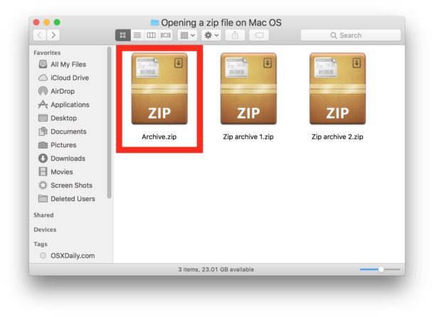 zip open for mac